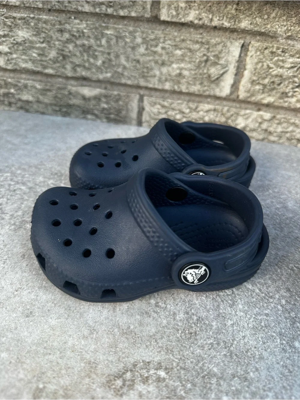 Crocs Kids Navy Slip-On Clog - Comfortable size 5